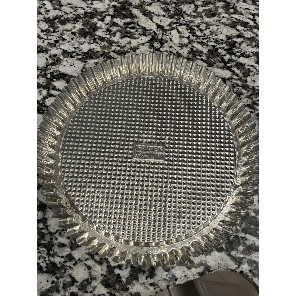 Kaiser‎ 11 Inch Tart Pan Fluted Round Tinned Steel Made in West Germany Vintage